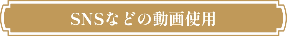 SNSなどの動画使用に関しまして